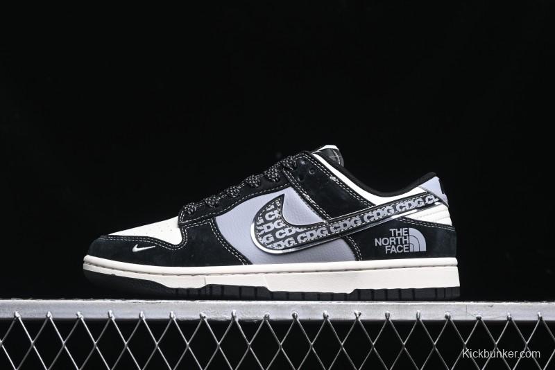 Nike SB Dunk Low The North Face Collaboration - EDG Print Anniversary Customized Low-Top Casual Sneakers - XS1086-005