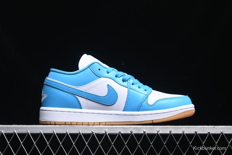 Nike Air Jordan 1 Low AJ1 White Blue Low-Top Casual Sneakers - DC0774-104