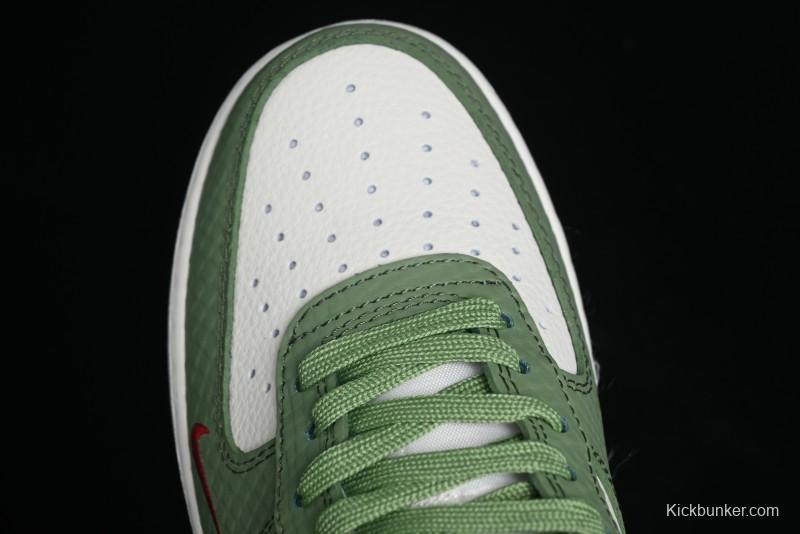 Nike Air Force 1 '07 Low Stussy Collaboration - Snake Green Low-Top Casual Sneakers - KK1988-028