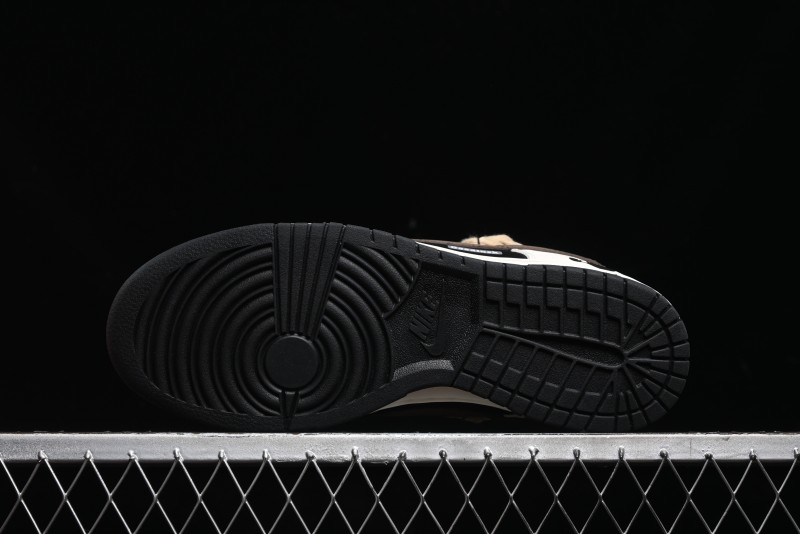 Nike Dunk Low Retro Casual Sneakers with Little Panda and Dopamine Mocha Design - DD1391-100