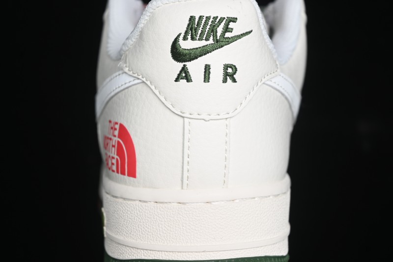 Nike Air Force 1 '07 Low The North Face Collaboration - Beige Red Green Color Block Low-Top Casual Sneakers - XZ6188-011