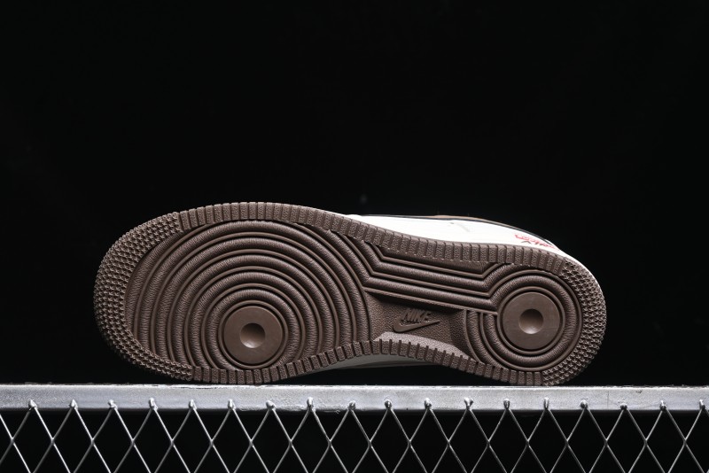 Nike Air Force 1 '07 Low Stone Island x Supreme Collaboration - Beige Brown Swoosh Casual Sneakers - BB1616-306