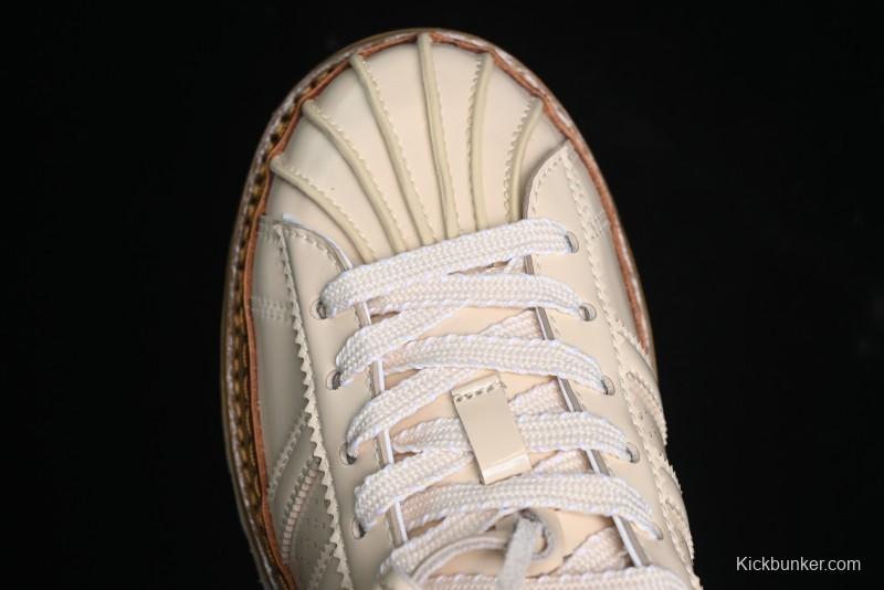 Adidas Clot x Superstar JQ6117 Shell Toe Sneakers with Preppy Style and Perforated Design - JQ6117