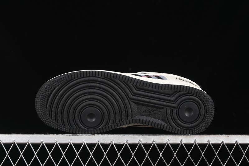Nike Air Force 1 '07 Low Burberry Collaboration - White Black Check Low-Top Casual Sneakers - DF0180-005