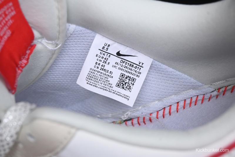 Nike Air Force 1 '07 Low Supreme Casual Sneakers in White/Red - DF0188-011