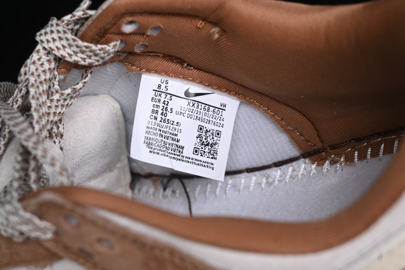 Nike SB Dunk Low Stussy Collaboration - Mummy Brown Anniversary Custom Low-Top Casual Sneakers - XX3168-601
