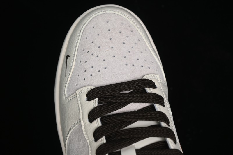 Nike SB Dunk Low Dior Collection - Beige Brown Swoosh Anniversary Custom Low-Top Casual Skate Shoes - XD6188-046