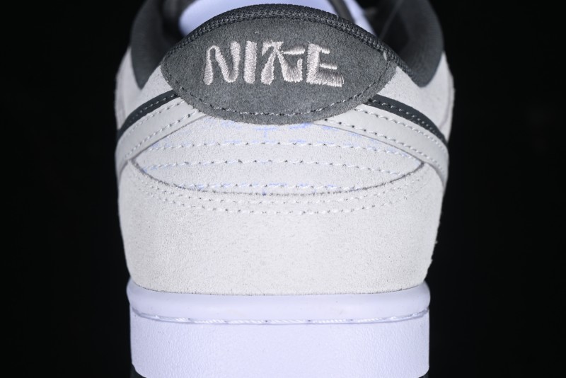 Nike Dunk Low 85 Double Swoosh White Grey SB Low Top Casual Skate Shoes - HV1800-101