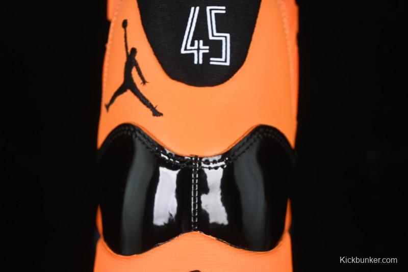 Nike Air Jordan 11 Retro High Top Basketball Shoes in Black/Orange - CT8012-800