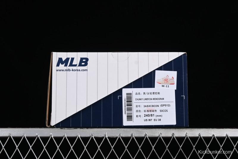 MLB Chunky Liner Basic New York Yankees Thick Sole Casual Sneakers with 6cm Height Increase - 3ASXCBO3N50COS