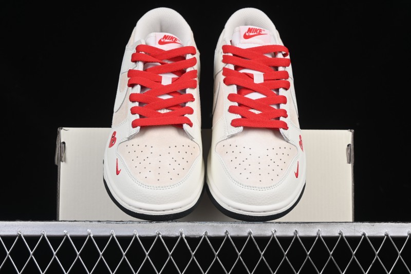 Nike SB Dunk Low Comme des Garcons Play Heart White Anniversary Custom Low-Top Casual Skate Shoes - DJ2024-052