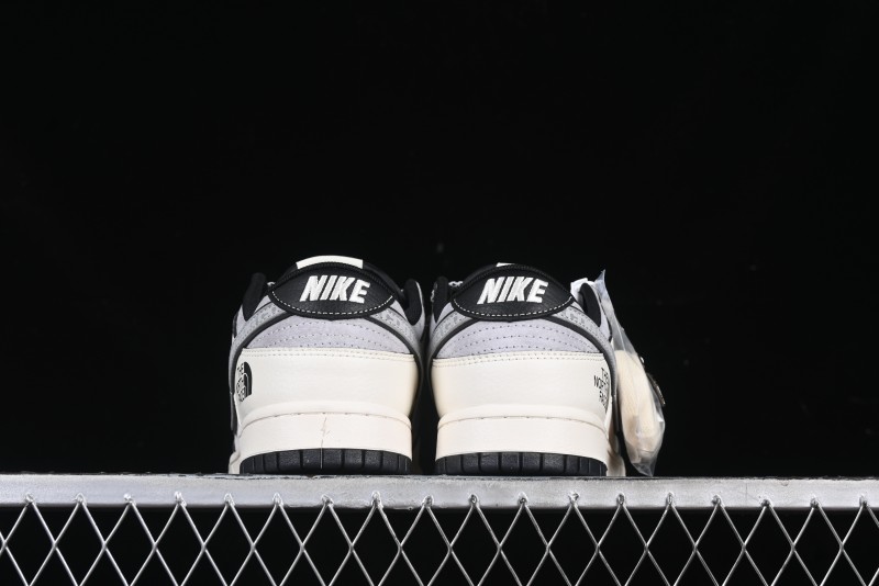 Nike SB Dunk Low The North Face x CDG Triple Collaboration Black Letter Grey Swoosh Anniversary Custom Low-Top Casual Skate Shoes - DM6868-029