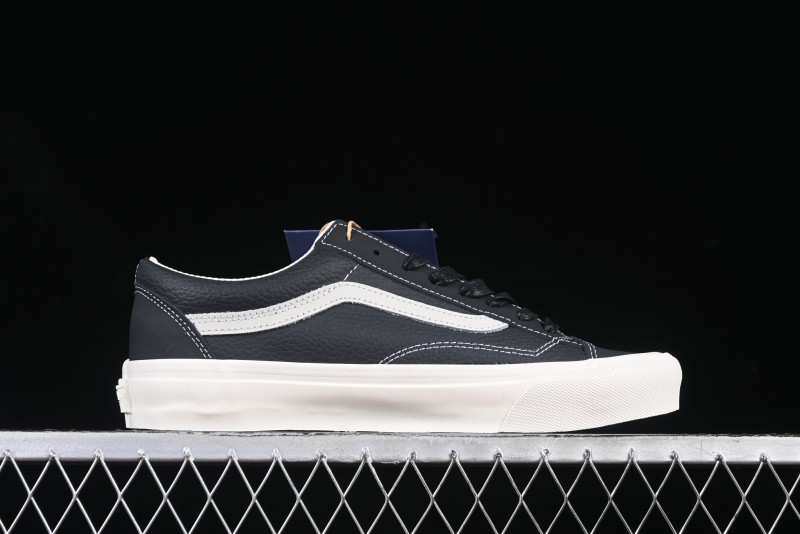Vans Premium Old Skool 36 Full-Grain Leather Retro Skate Shoes - VN000D57BLK