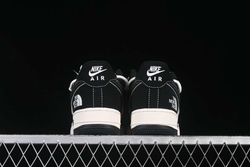 Nike Air Force 1 '07 Low The North Face Collaboration Suede Black Drawstring Casual Sneakers - SJ1198-101