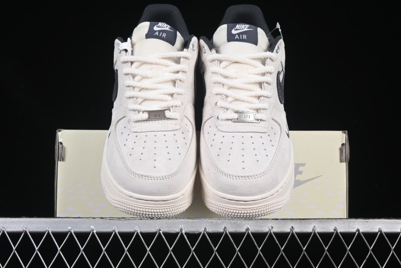 Nike Air Force 1 '07 Low Champion Collaboration Dual-Tone Grey Swoosh Triple Mini Swoosh Low-Top Casual Sneakers - SJ6698-022