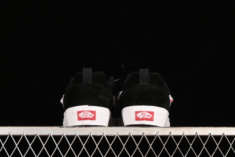 Vans Classics Knu Skool Retro Sneakers with Embroidered Graffiti Design and Thick Tongue - VN000CS00ZB