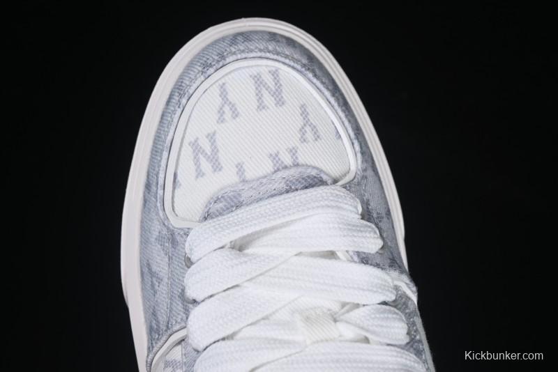 New York Yankees Chunky Liner Mid Denim Monogram Platform Sandals - 3ASXD065N50GRS