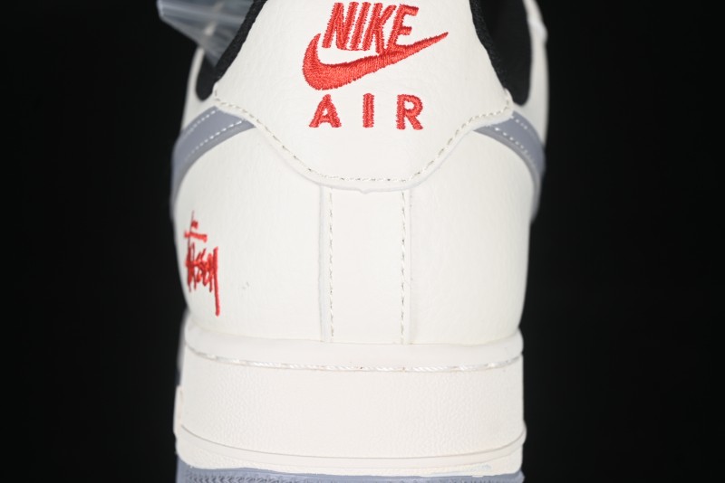 Nike Air Force 1 '07 Low Stussy Collaboration Beige Grey Black Low-Top Casual Sneakers - XZ6188-766