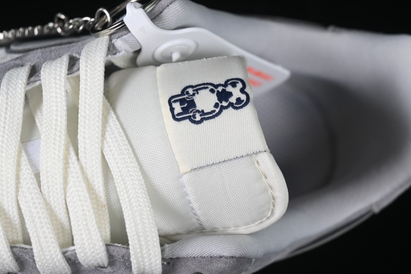 Nike Air Force 1 '07 Low Stussy Collaboration Grey Blue Pig Bear AF1 Low Top Casual Sneakers - DF0188-017
