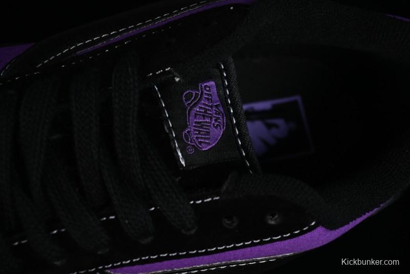 Vans Classics Knu Skool Black Purple Slip-On Shoes - VN0009QCSWE