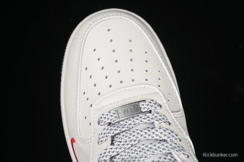 Nike Air Force 1 '07 Low Supreme Snake Year Limited Edition Silver Swoosh Low-Top Casual Sneakers - XS1958-503