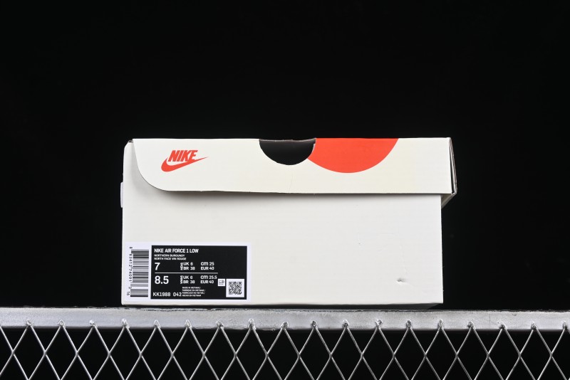 Nike Air Force 1 '07 Low The North Face Collaboration Burgundy Swoosh Casual Sneakers - KK1988-042