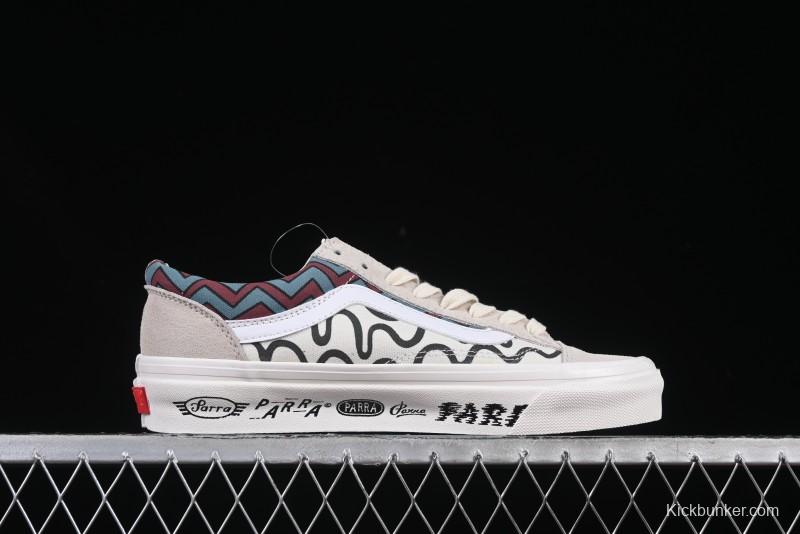 Vans Parra x Otw By Vans Low-Top Casual Skate Shoes with Surrealist Pop Art Design - VN0A3WKT4QA