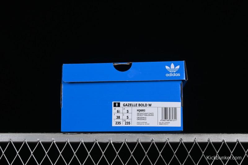 Adidas Originals Gazelle Bold HQ6893 Low-Top Sneakers with Thick Sole for Casual Wear, Slip-Resistant and Durable