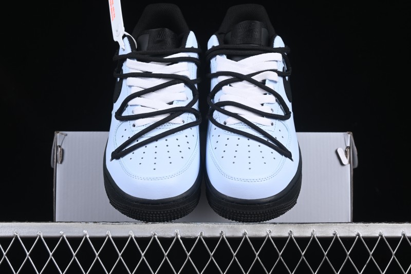 Custom "I Love U" Black & White Sneakers - Sleek Barcode Design