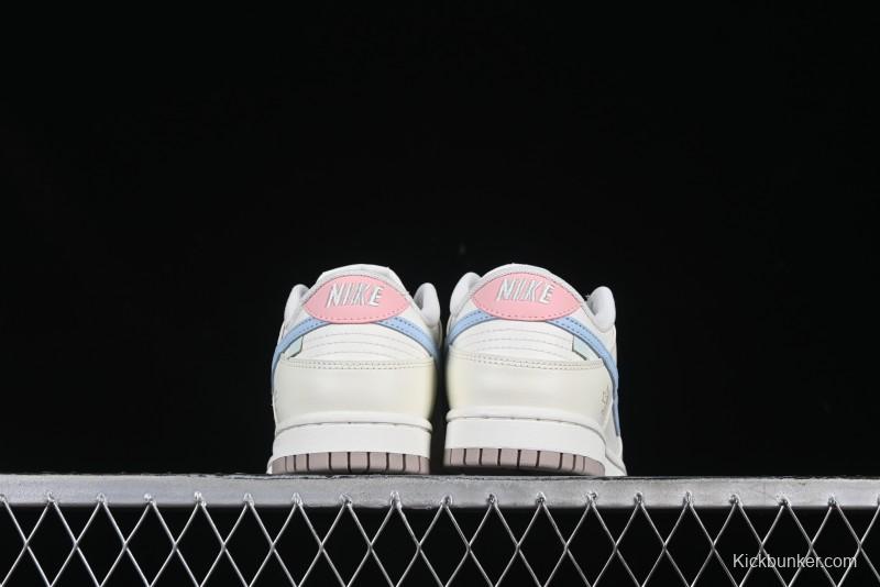 Nike Dunk Low "Pastel Panda" - Cream with Baby Blue & Pink Accents