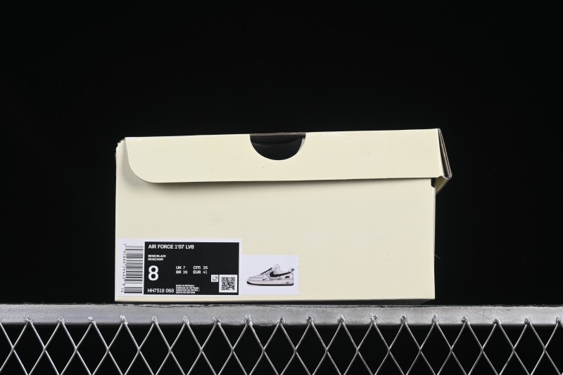 Nike Air Force 1 '07 Low Custom Casual Sneakers with Multiple Swoosh Design - HH7518-068