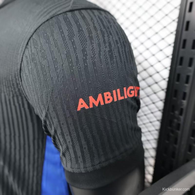 Player Version 25/26 FC Barcelona Black with Pink "T.S. 1989" Jersey