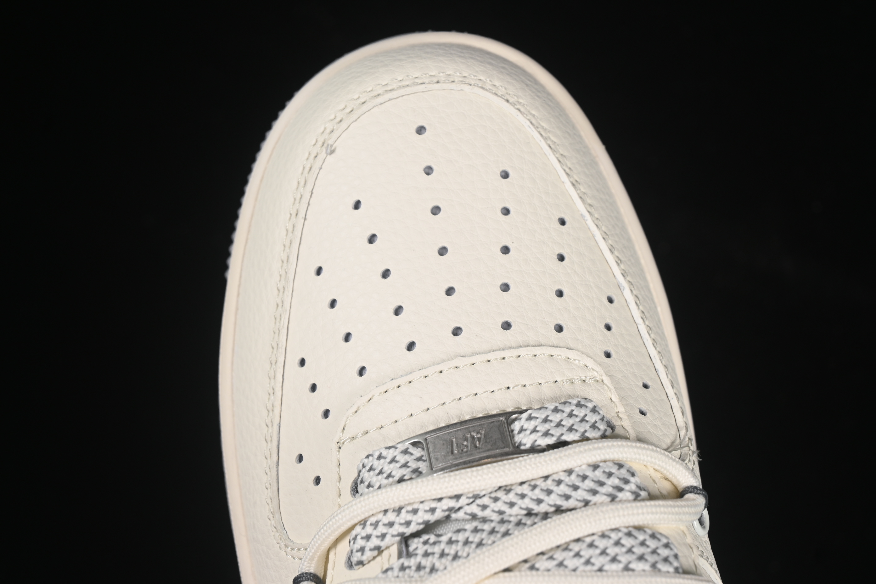 Nike Air Force 1'07 Low LV Collaboration Grey Pattern Drawstring Casual Sneakers - DM6868-065