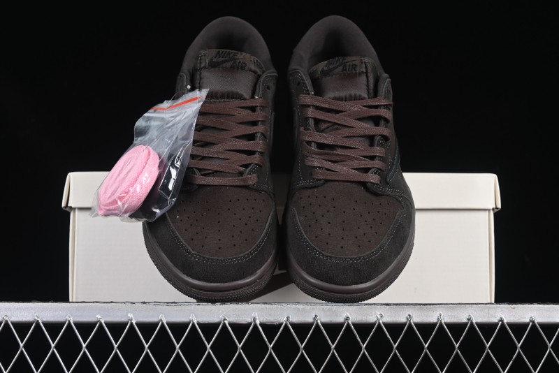 Nike Travis Scott x Air Jordan 1 Low OG AJ1 Reverse Swoosh Sneakers - DM7866-202