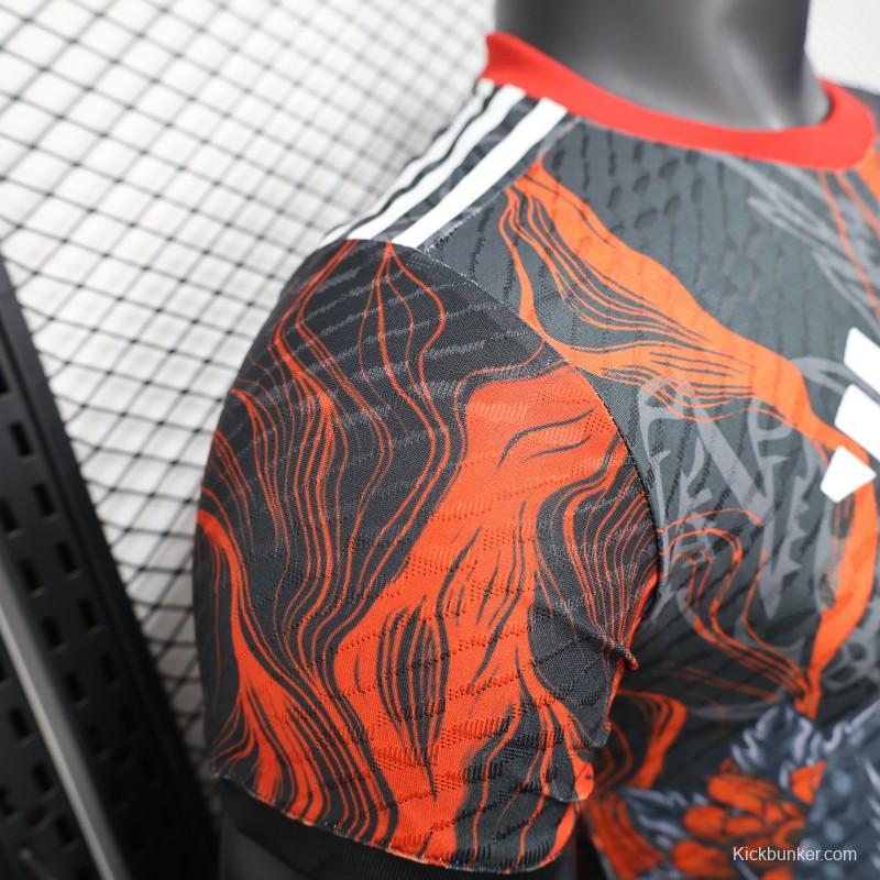 Player Version 25/26 Real Madrid Black with Dragon Design Jersey