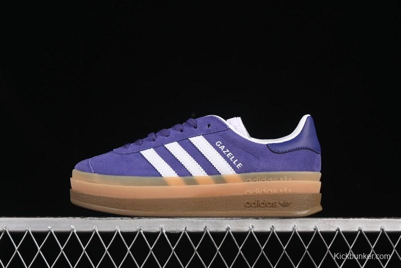 Adidas Originals Gazelle Bold IE0419 Low-Top Sneakers with Thick Sole for Casual Wear, Slip-Resistant and Durable