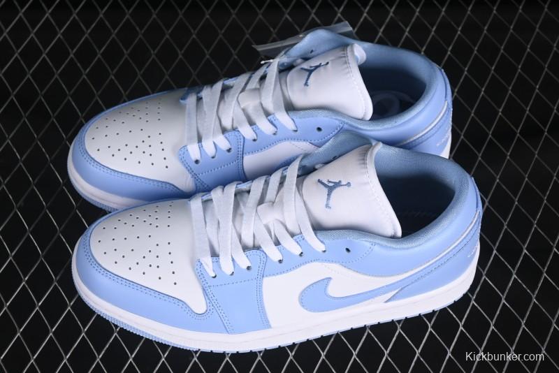 Nike Air Jordan 1 Low AJ1 White Blue Casual Sneakers - DC0774-142
