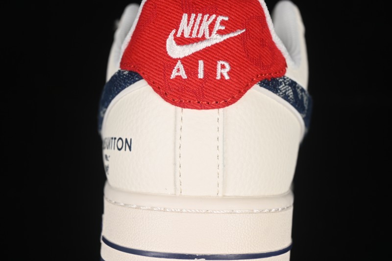 Nike Air Force 1'07 Low LV Collaboration Blue Denim Swoosh Casual Sneakers - XX3168-128
