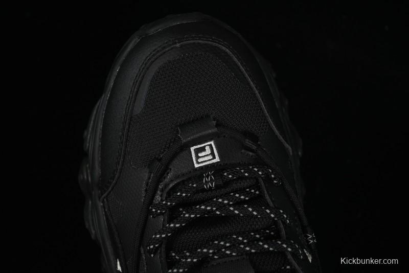 Fila Heritage Fluid Cat Paw 5.0 Retro Dad Shoes with Lace-Up Design - F12M412105FBK