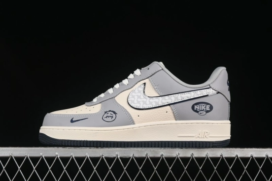 Nike Air Force 1 '07 Low Kaws Collaboration Beige Grey Casual Sneakers - KK1988-077