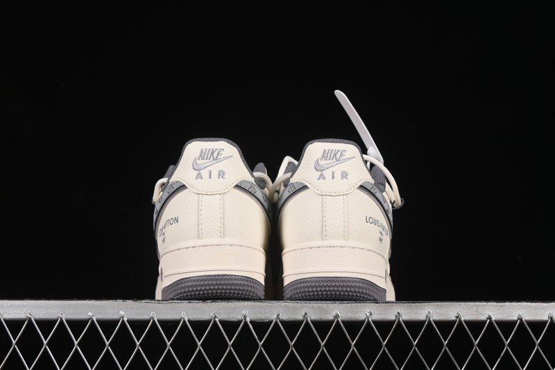 Nike Air Force 1 '07 Low LV Collaboration Grey Swoosh Drawstring Casual Sneakers - DM6868-067