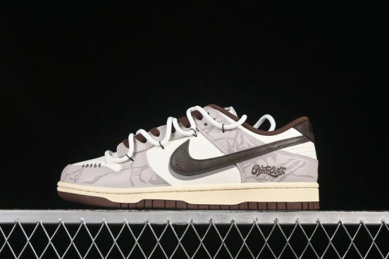 Nike Dunk Low Koala Party Distressed Grid Low-Top Casual Skate Shoes - DD1503-124