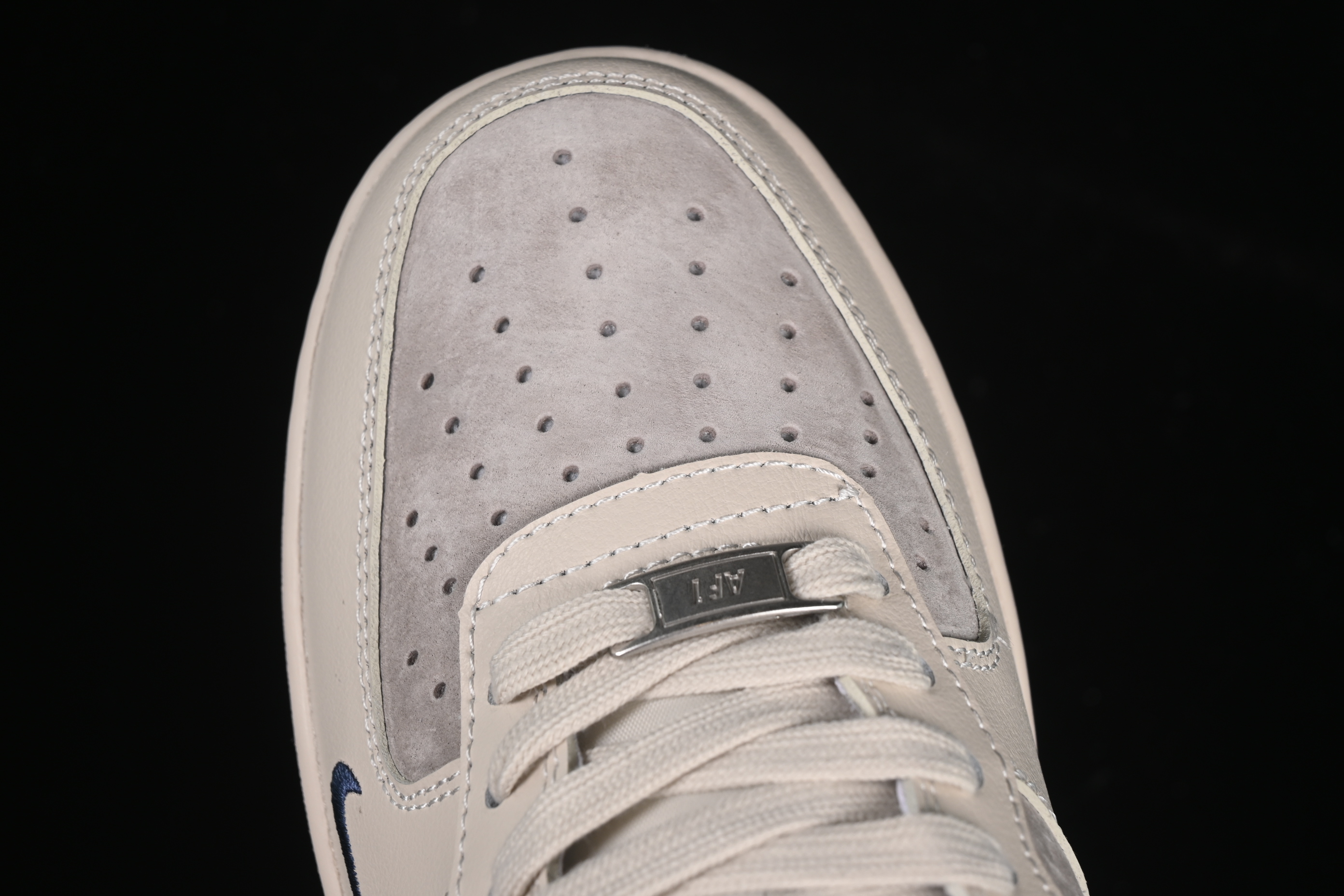 Nike Air Force 1 '07 Low The North Face Collaboration Red Heel Navy Blue Casual Sneakers - XX3168-133