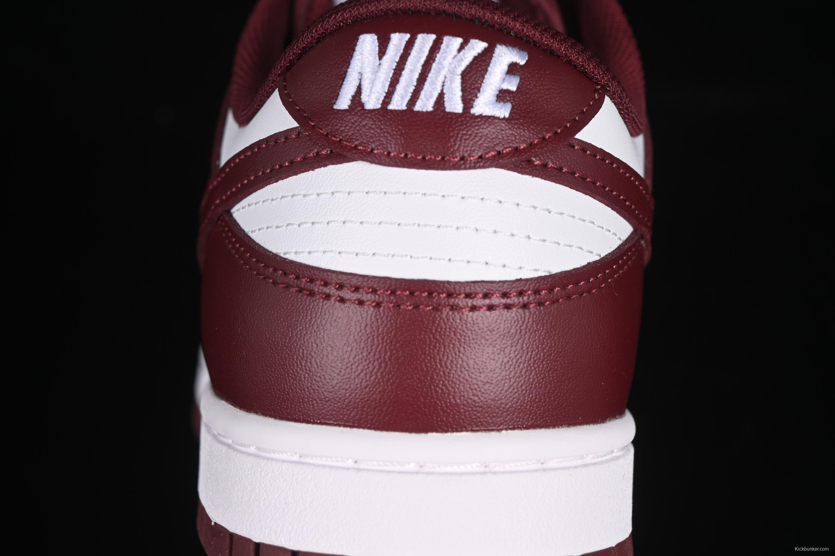 Nike SB Dunk Low Bordeaux Red Low-Top Casual Skate Shoes - DV0833-115
