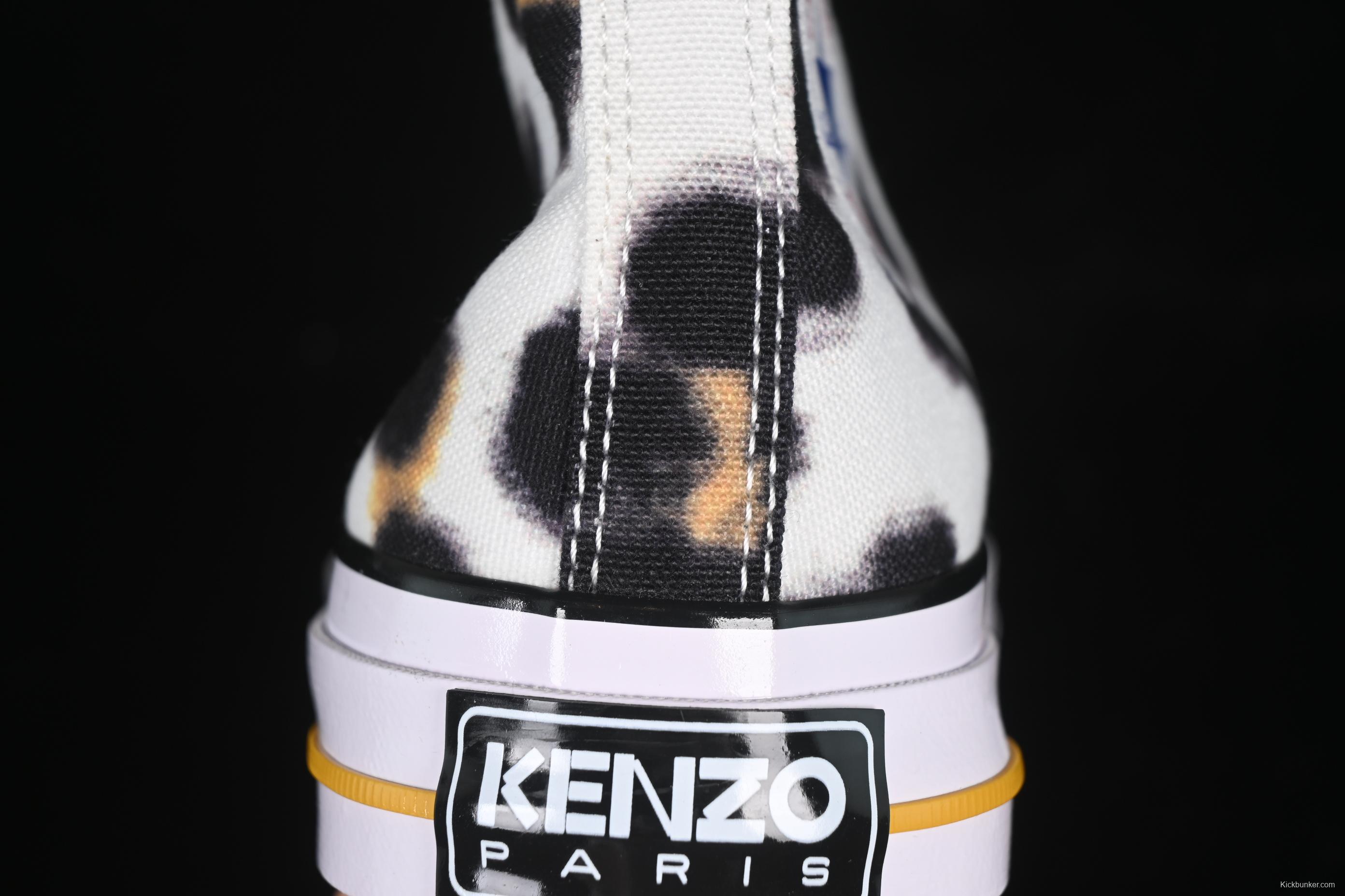 Kenzo Chuck Taylor Ox Hana Leopard Cypress High Top Sneakers - A14788C