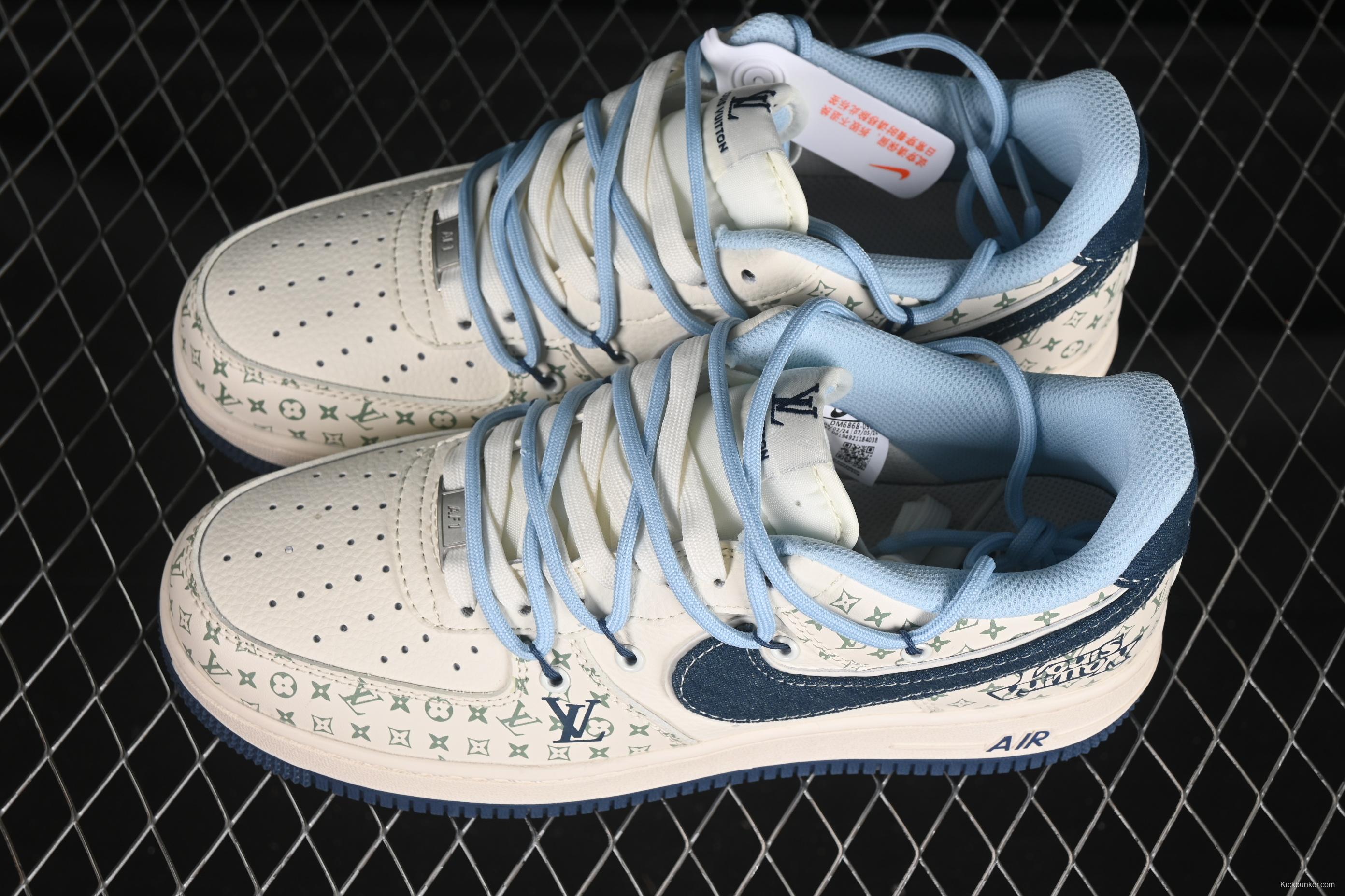 Nike Air Force 1'07 Low LV Collaboration Print Drawstring Casual Sneakers - DM6868-096