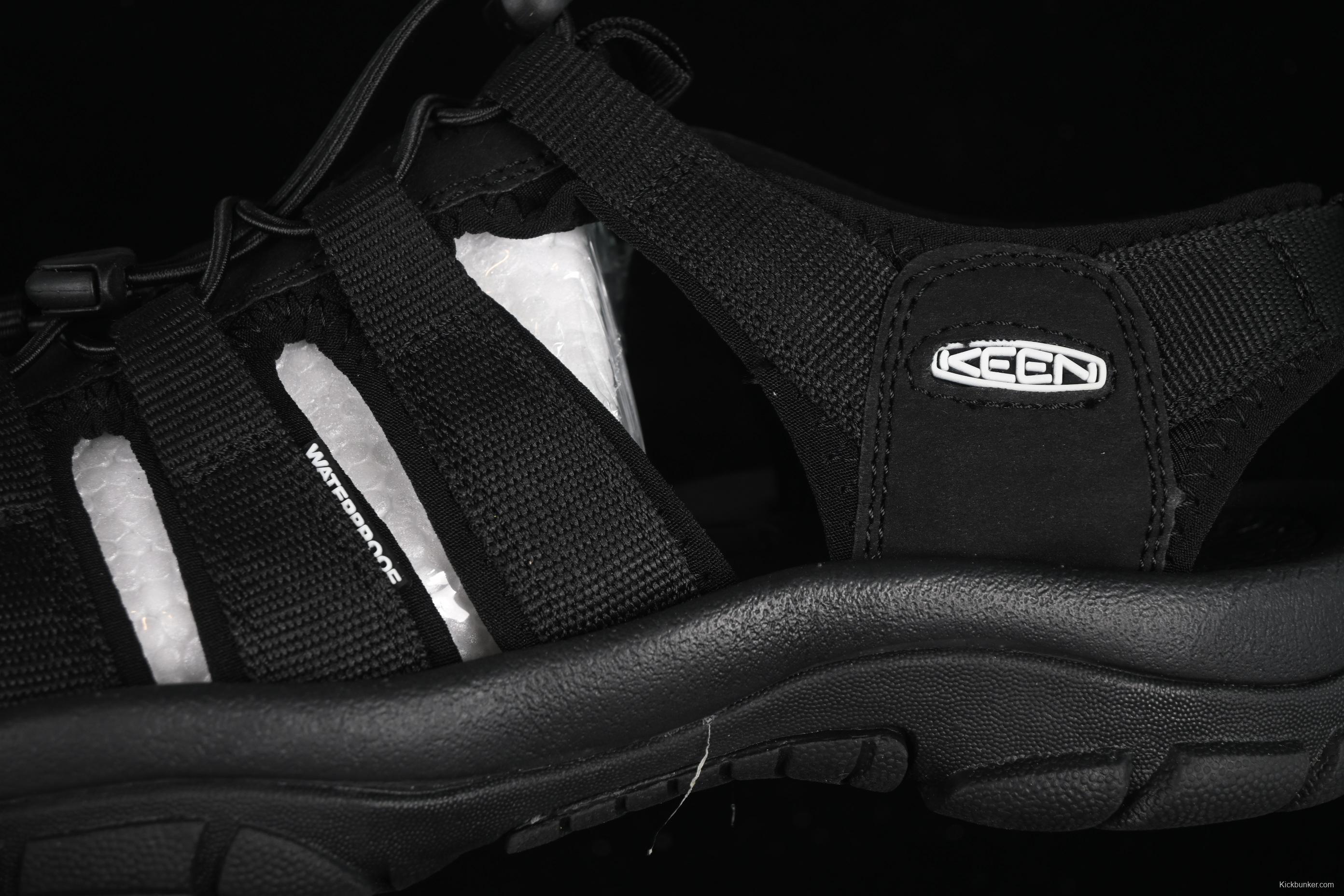 Keen Newport Summer Trendy Woven Elastic Strap Water Hiking Outdoor Sandals - 1022258 Black White