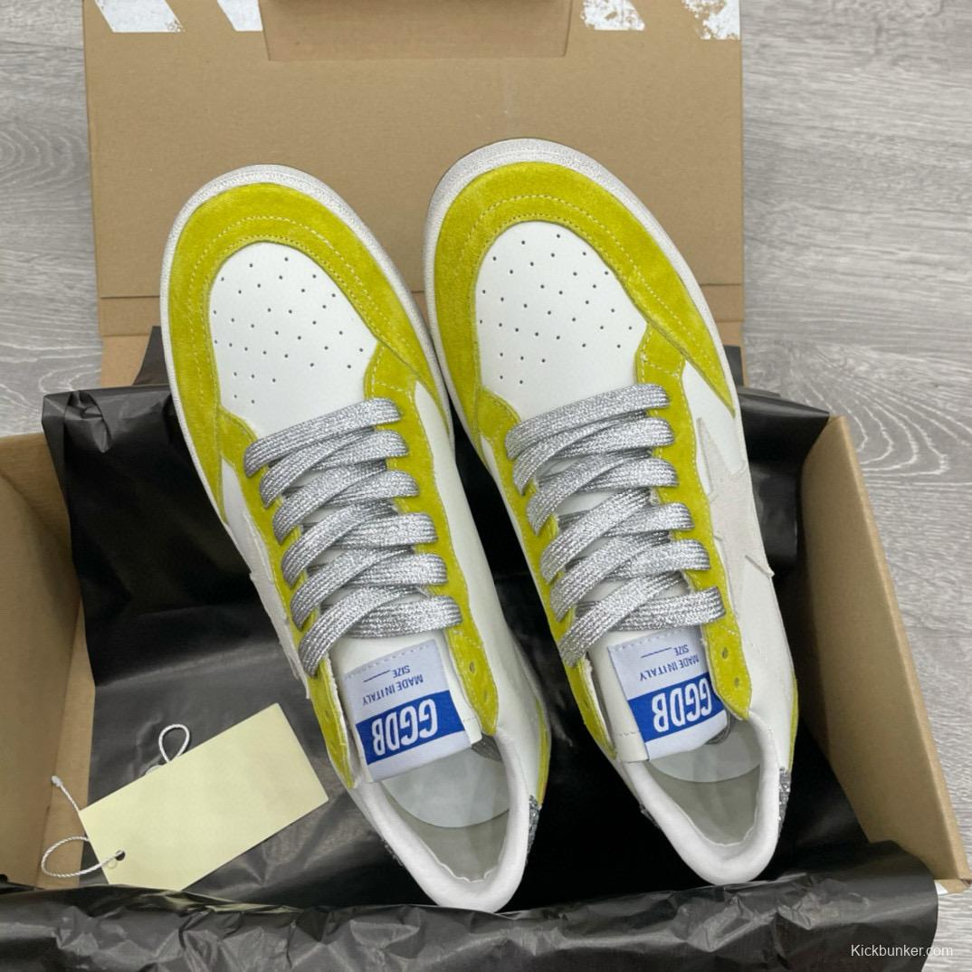 2024 Unisex GGDB White Yellow Suede Leather Sneaker MJ00260