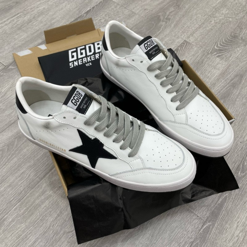 2024 Unisex GGDB White Black Leather Sneakers MJ00260
