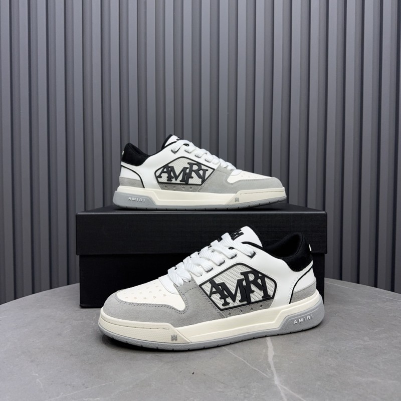 2025 Unisex Amiri White Black Suede Leather Sneakers MJ00360